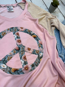 Ragdoll Raglan- Peace in Floral *Large*