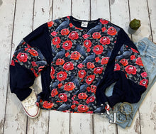 Load image into Gallery viewer, Pullover- Crows on Navy *XL*
