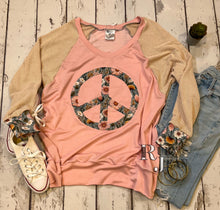 Load image into Gallery viewer, Ragdoll Raglan- Peace in Floral *Large*
