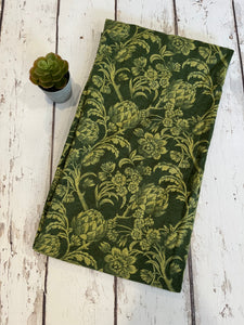 Hidden Pocket Infinity Scarf- Green Floral