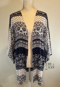 Summer Cardi- Navy Boho