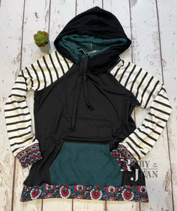 Double Crossover Hoodie- Boho *14*