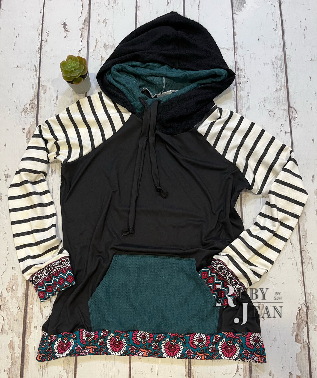 Double Crossover Hoodie- Boho *14*