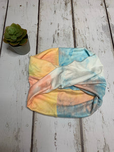 4 Way Headband- Pastel Tie Dye