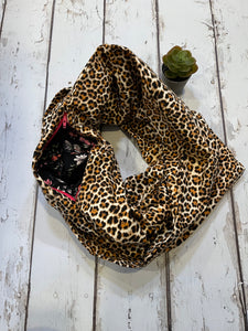 Hidden Pocket Infinity Scarf- Animal Print