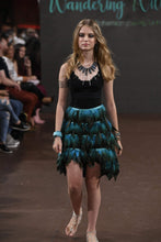 Load image into Gallery viewer, Feathered Hi-Low Skirt
