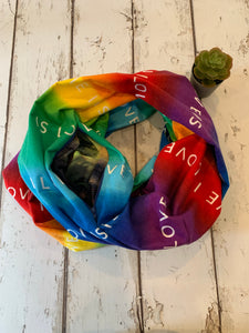 Hidden Pocket Infinity Scarf- Love is love