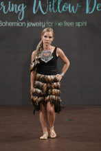 Load image into Gallery viewer, Feathered Hi-Low Skirt
